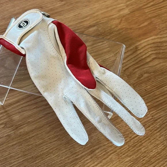 Dr Scholl’s Women’s Red and White Leather Golf Shoes with Golf Glove Size 8.5 - Picture 16 of 16